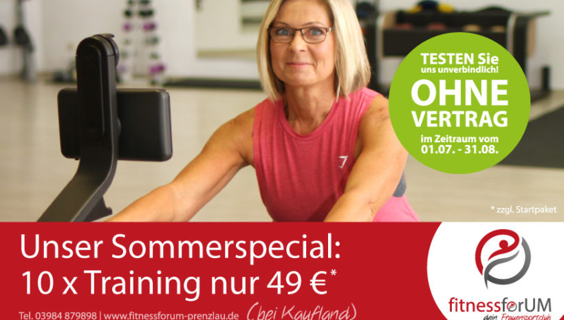 Unser Sommerspecial: 10x Training nur 49€
